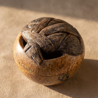 Soapstone Trinket Box - Carved - U#1 - 4" from The Rock Space