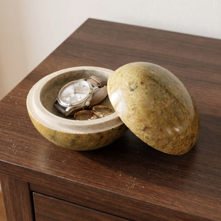 Soapstone Trinket Box - 4" Wide from The Rock Space