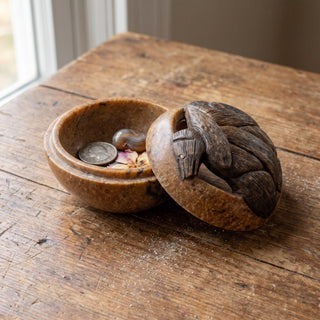 Soapstone Trinket Box - Carved - U#1 - 4" from The Rock Space