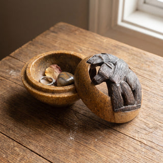 Soapstone Trinket Box - Carved - U#2 - 4" from The Rock Space