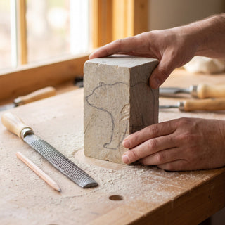 Soapstone for Carving Block - 3x3x5" from The Rock Space