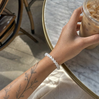 Selenite Round Bracelet - 8mm from Stonebridge Imports