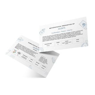 Stone Meaning Cards - Selenite - 10 Pack from Stonebridge Imports
