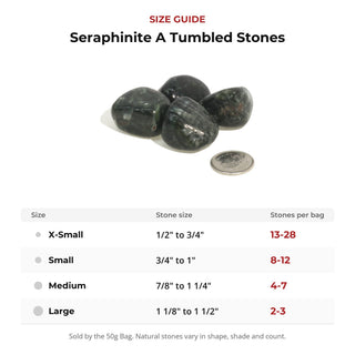Seraphinite A Tumbled Stones from The Rock Space