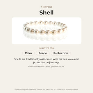 Shell Round Bracelet - 8mm from The Rock Space