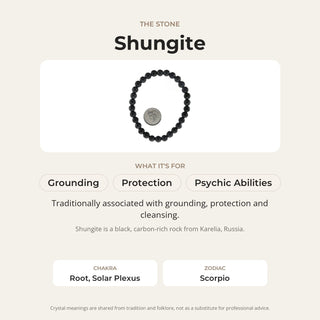 Shungite Bracelet Round - 6mm from The Rock Space
