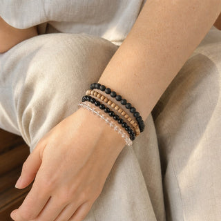 Shungite Bracelet Round - 6mm from The Rock Space