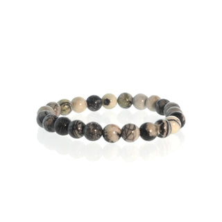 Silk Stone bead bracelet on a white background