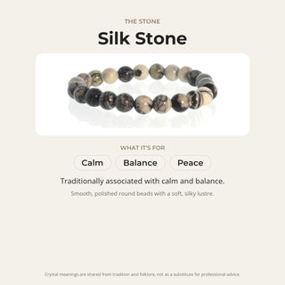 Silk Stone Round Bracelet - 8mm from The Rock Space