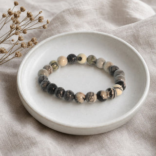 Silk Stone Round Bracelet - 8mm from The Rock Space