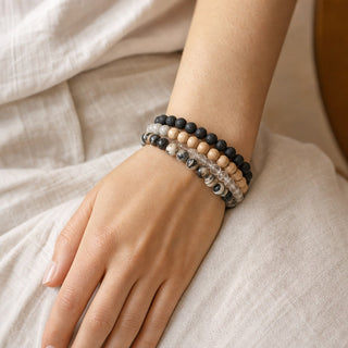 Silk Stone Round Bracelet - 8mm from The Rock Space