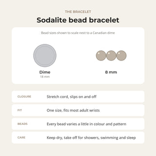 Sodalite E Round Bracelet - 8mm from Stonebridge Imports