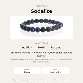 Sodalite E Round Bracelet - 8mm from Stonebridge Imports
