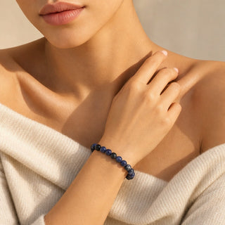 Sodalite E Round Bracelet - 8mm from Stonebridge Imports