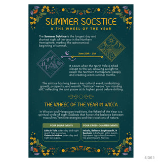 QuickStudy Guide 2.0 - Summer Solstice & the Wheel of the Year (PDF File) from The Rock Space