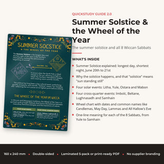 QuickStudy Guide 2.0 - Summer Solstice & the Wheel of the Year (PDF File) from The Rock Space