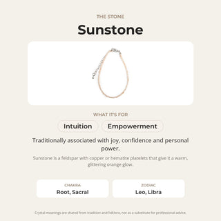 Sunstone stone card: what it is traditionally associated with, chakra and zodiac