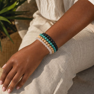 Turquoise Round Bracelet - 8mm (Enhanced) from The Rock Space