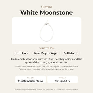 White Moonstone Bracelet - 2-3mm from Stonebridge Imports