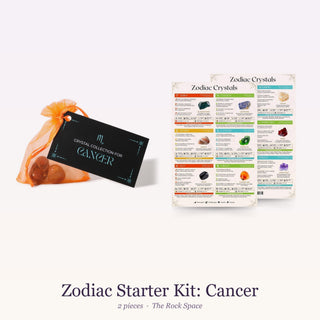 Zodiac Starter Kit for Cancer: Zodiac Crystal Collection, QuickStudy Guide 2.0 - Zodiac Crystals