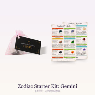 Zodiac Starter Kit for Gemini: Zodiac Crystal Collection, QuickStudy Guide 2.0 - Zodiac Crystals