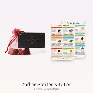 Zodiac Starter Kit for Leo: Zodiac Crystal Collection, QuickStudy Guide 2.0 - Zodiac Crystals