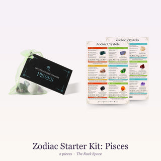 Zodiac Starter Kit for Pisces: Zodiac Crystal Collection, QuickStudy Guide 2.0 - Zodiac Crystals