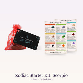 Zodiac Starter Kit for Scorpio: Zodiac Crystal Collection, QuickStudy Guide 2.0 - Zodiac Crystals