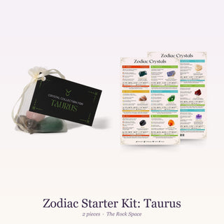 Zodiac Starter Kit for Taurus: Zodiac Crystal Collection, QuickStudy Guide 2.0 - Zodiac Crystals