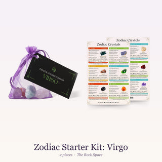 Zodiac Starter Kit for Virgo: Zodiac Crystal Collection, QuickStudy Guide 2.0 - Zodiac Crystals