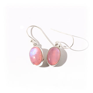 Rainbow Moonstone Cabochon Earrings - Pink    from The Rock Space