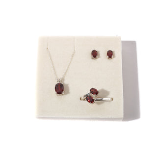 Garnet Necklace, Earring and Ring Set    from The Rock Space