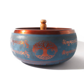 Singing Bowl - 12" - Blue/ Copper Colour    from The Rock Space