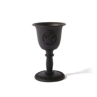 Mini Candle Holder Chalice Raven/Pentacle   from The Rock Space