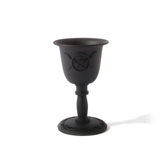 Mini Candle Holder Chalice Triple Moon Pentagram   from The Rock Space