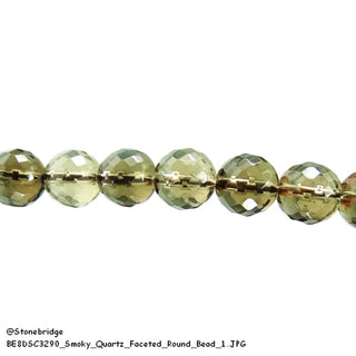 Smoky Quartz Faceted - Round Strand 7" - 8mm    from The Rock Space