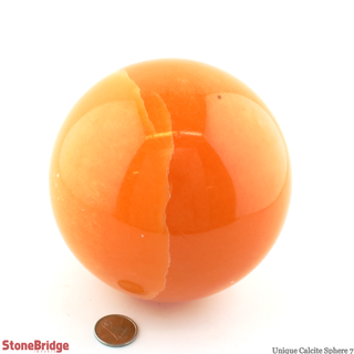 Orange Calcite Sphere U#7 - 3 3/4"    from The Rock Space