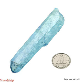 Aqua Aura Crystal Point #5 - 3" to 4" Single Piece    from The Rock Space