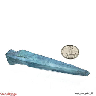 Aqua Aura Crystal Point #4 - 2 1/2" to 3" Single Piece    from The Rock Space