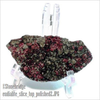 Eudialyte Free Form Slices Top Polished    from The Rock Space