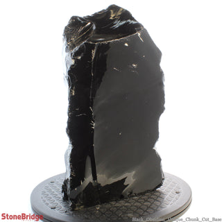 Obsidian Black Boulder Cut-Base U#14 - 14 1/2"    from The Rock Space