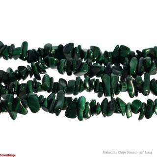 Malachite Chip Strands - 3mm to 10mm    from The Rock Space