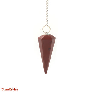 Red Jasper Pendulum 6 Facets & Ring    from The Rock Space