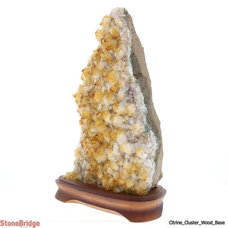 Citrine Cluster On Wood Base Unique #14 - 12" Tall    from The Rock Space
