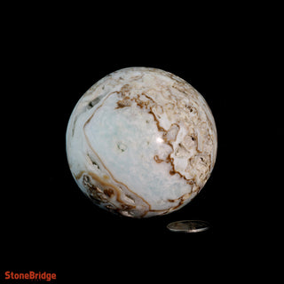 Caribbean Blue Calcite Sphere - Small #3 - 2 1/4"    from The Rock Space