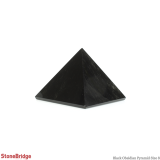 Black Obsidian Pyramid #8 - 3" to 3 1/2" Wide    from The Rock Space