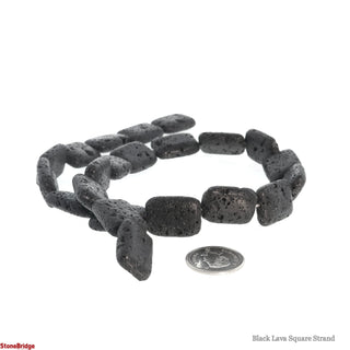 Black Lava Square Strand #1    from The Rock Space