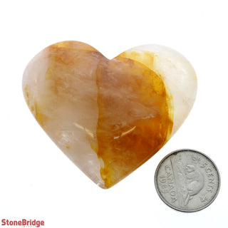 Golden Healer Heart #3 - 1 1/2" to 2 1/2"    from The Rock Space