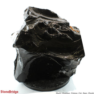 Obsidian Black Boulder Cut-Base U#66 - 17 1/2"    from The Rock Space