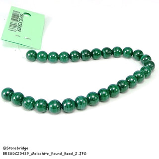 Malachite - Round Strand 7" - 10mm    from The Rock Space